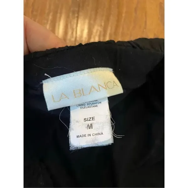 La Blanca navy ombré halter maxi dress size m - Image 5