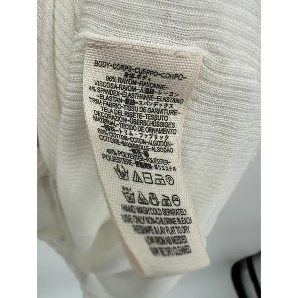 We the Free‎ White Golden Gate Tee Ribbed Women Sz S Oversized Boho Casual - Image 8