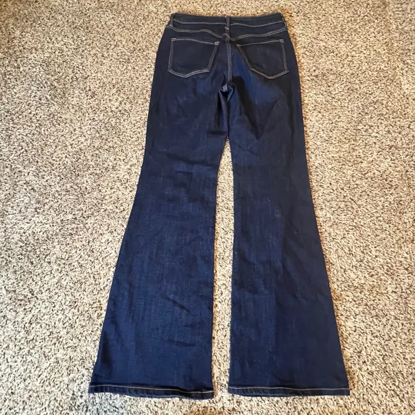 Old‎ Navy Womens High Rise Wow Flare Jeans Dark Wash Indigo Blue Size 6 Denim - Image 7