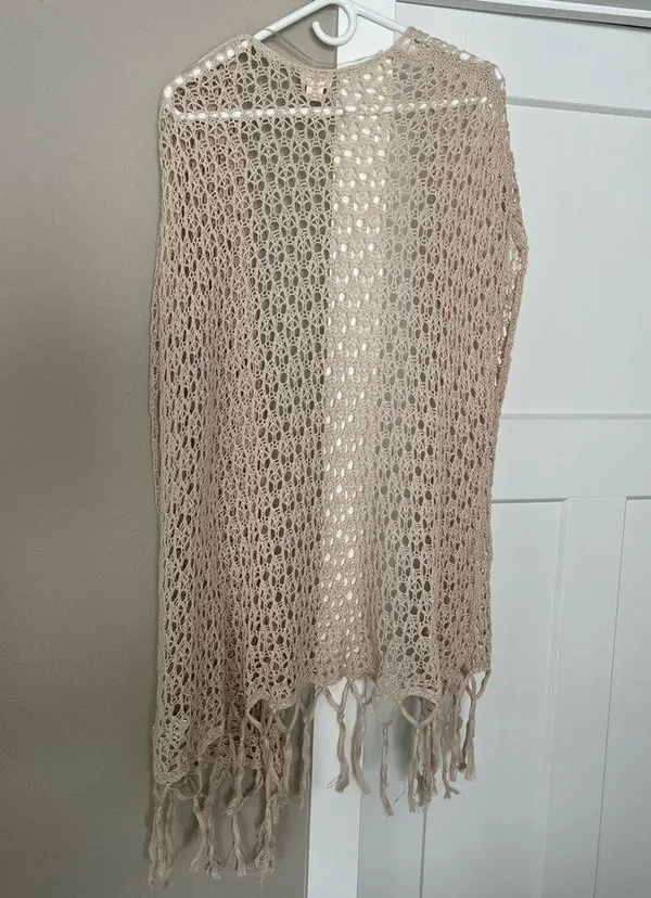 Mossimo Supply Co. Beige Open-Knit Cardigan - Image 5
