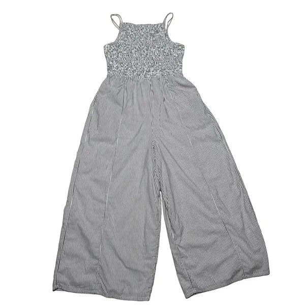 American Eagle Outfitters Jumpsuit 2XL XXL Striped Smocked Lined Wide Leg Cotton - Image 11