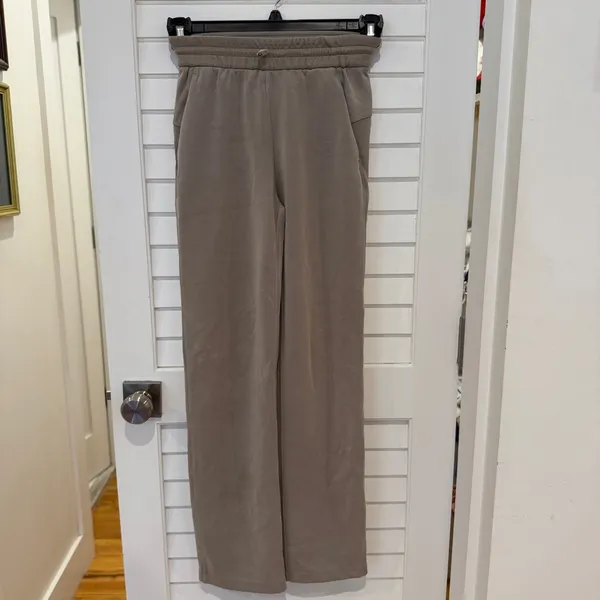 Lululemon Softstreme High Rise Pants Sz 0 Straight Leg Warm Ash Grey W5EGTS - Image 3