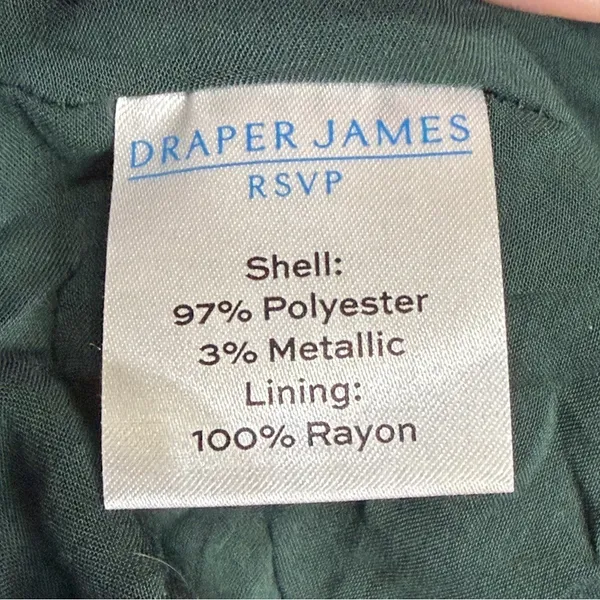 DRAPER JAMES RSVP Dark Green Chiffon‎ Floral Smocked Long-Sleeve Midi Dress, XXL - Image 11