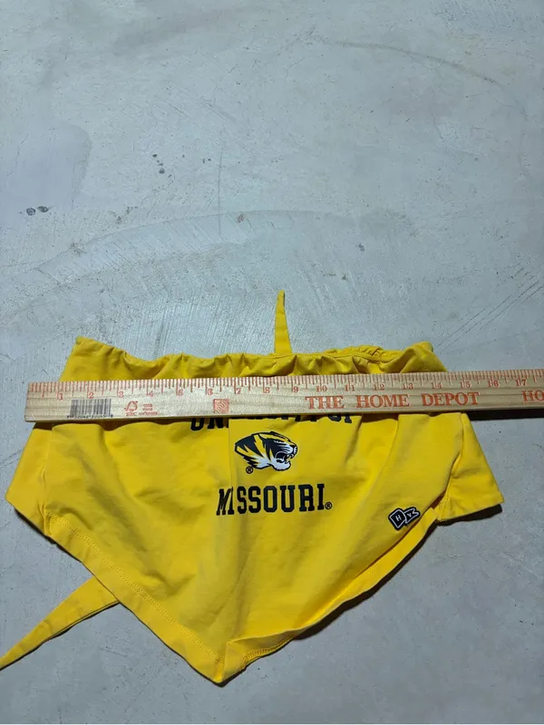 University of Missouri mizzou hype and vice Yellow Bandana tube top medium - Image 3