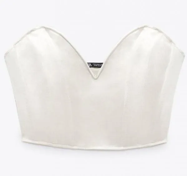 ZARA Woman CORSETS | SATIN CORSETRY-INSPIRED TOP - Image 4