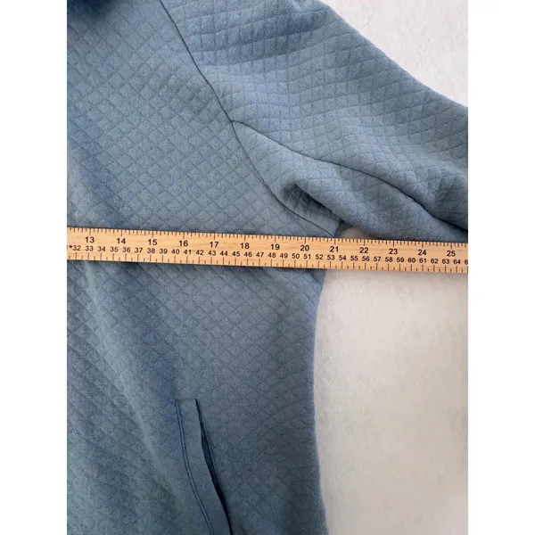 KUHL Quinn Quilted Pullover Light‎ Blue Snap Neck Sweater Womens XL 108846 - Image 5