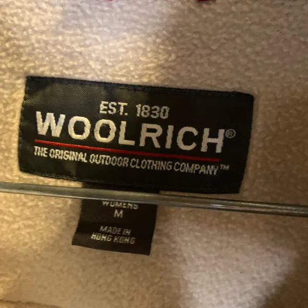 Woolrich Sherpa-Lined Plaid Hickory Shacket Size M - Image 2