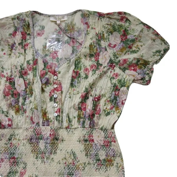 NWT LoveShackFancy Keelin Mini in Shining Gemstone Floral Cotton Dress XS - Image 6