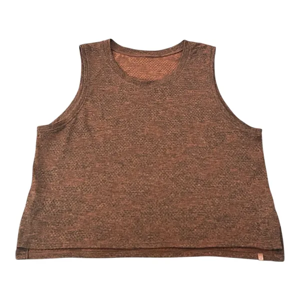 Lululemon Train to Be Tank Dot Camo Dark Terracotta Brown Mesh Relaxed‎ Fit - Image 8