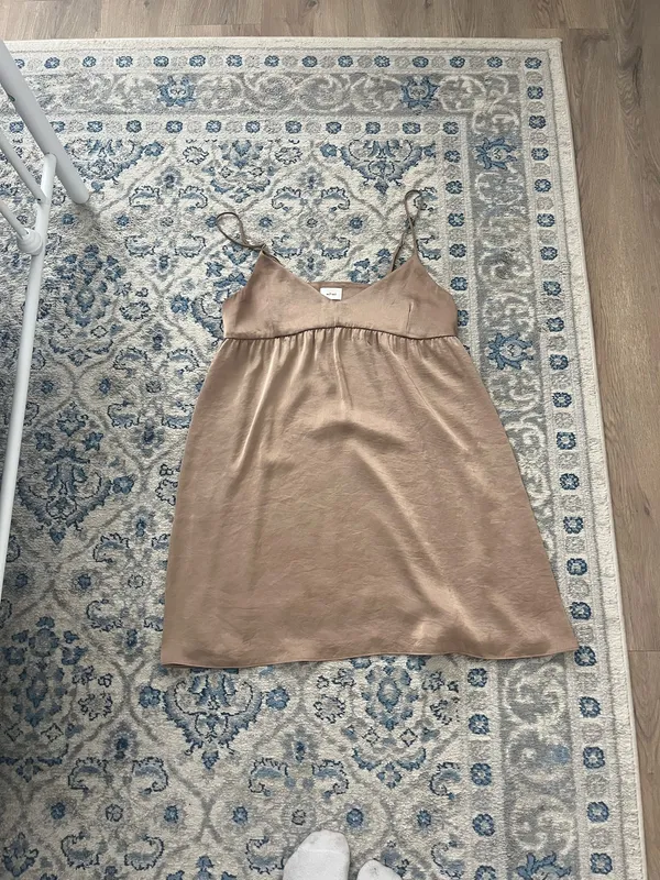 Aritzia Wilfred Brown Silk Dress - Image 2