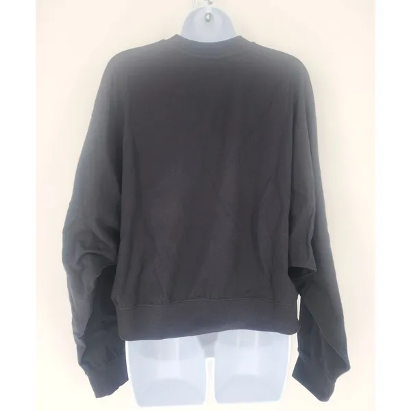 Adidas Trefoil Neon Gingham Logo Cropped Sweatshirt Black Women’s Size L - Image 9