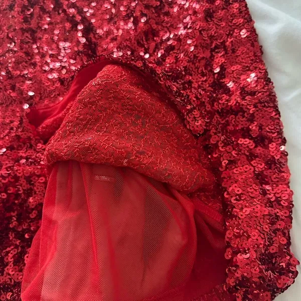 NTW Boston Proper Red Sequin Cold-Shoulder Party Dress size 6 - Image 10