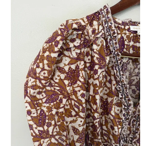Anthropologie Love The Label Mabel‎ Khaki Puff Sleeve Mini Dress Size XS NWOT - Image 6