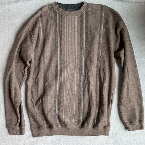 Vintage Knights Sportswear Striped Crewneck Sweater - Image 2