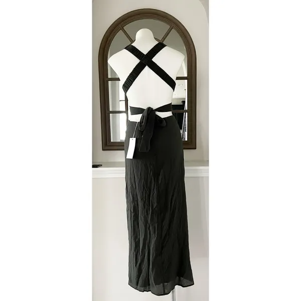 Lush Clothing NWT Cut-Out Maxi Dress, Moss Green, Size S New w/Tag - Image 4