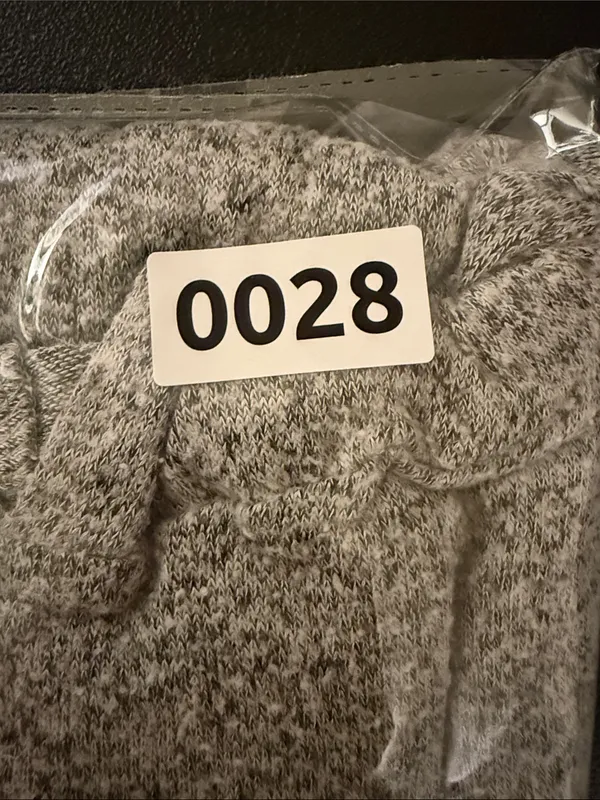 Retrology Grey‎ Marled Knit Button Detail Hoodie Size XL - Image 6