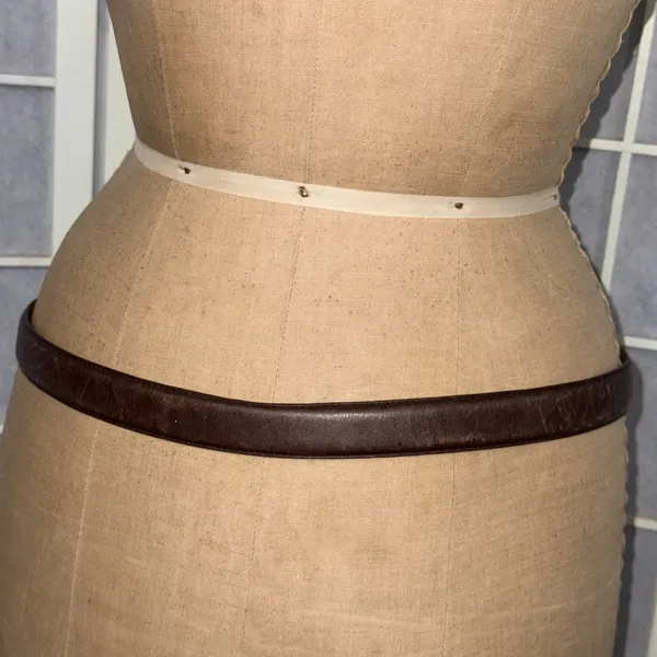 Lauren Ralph Lauren Brown Italian Leather RLR Leather Buckle Belt Womens Medium - Image 2