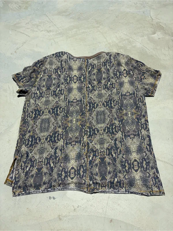 Free people we the free Snake-Print Short Sleeve Top tee small - Image 6