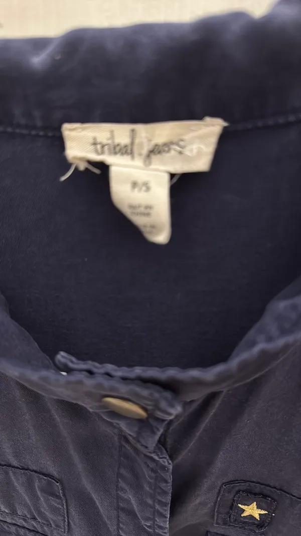 Tribal Jeans Tribal Blouse Navy Military - Image 4