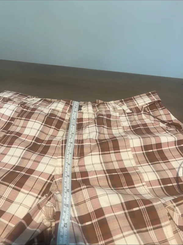Anthropologie Brown & Cream Plaid Capris - Image 5