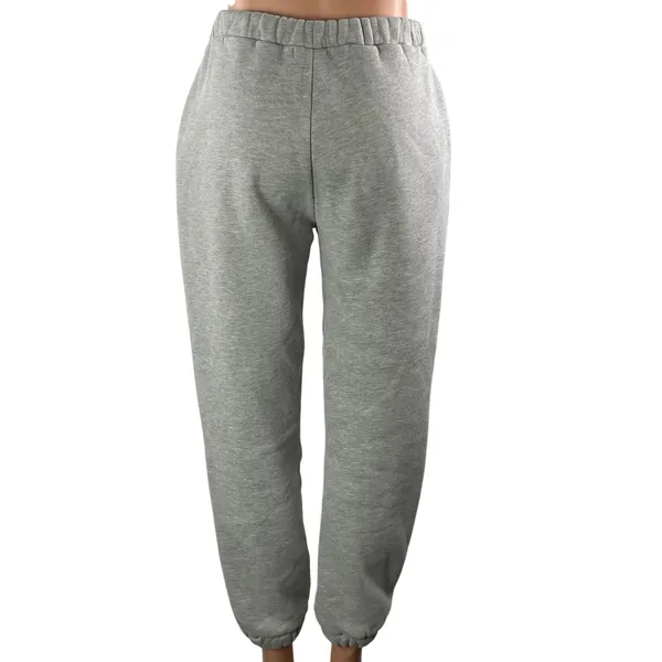 Guizio Women's Heather Gray Fleece High Rise Pull On Jogger Sweat Pants Size S - Image 3