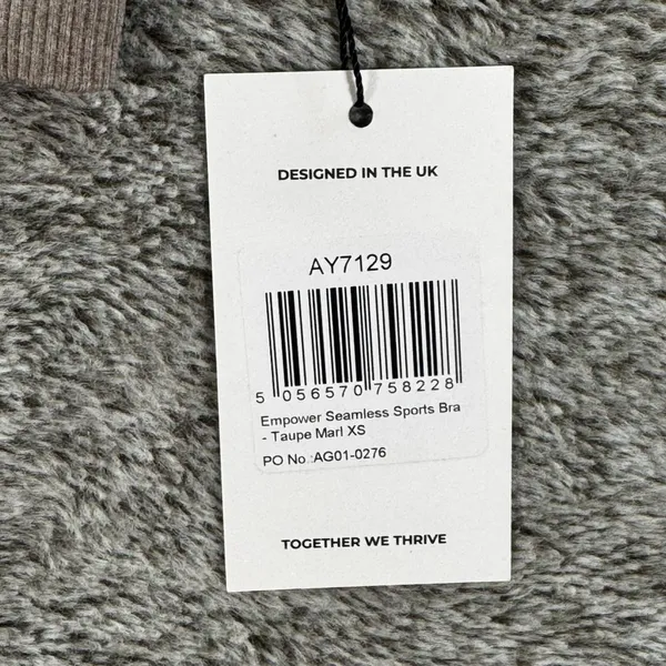 NWT AYBL Empower Seamless Sports Bra Sz XS Taupe Marl - Image 5