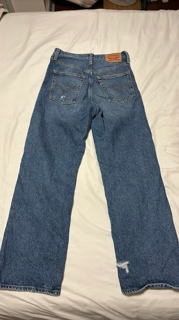 Levi’s Dark Blue Ribcage Straight Ankle - Image 2