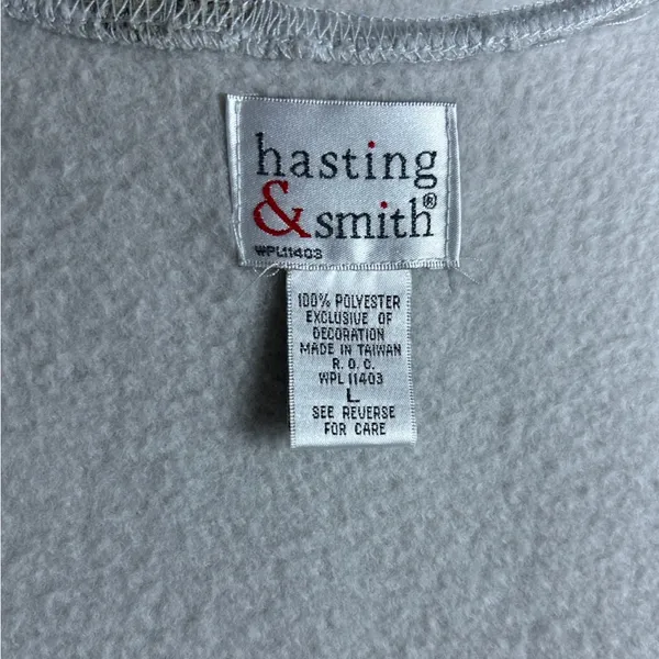 Hasting & Smith Vest Women’s L Embroidered Floral Warm Fleece Zippered Front - Image 9