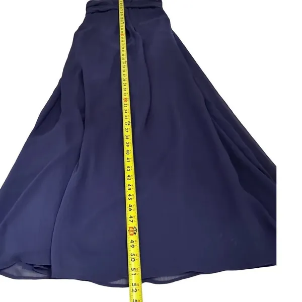 Vineyard‎ Collection Purple Strapless Chiffon Maxi Dress Romantic Bodice Size 8 - Image 5