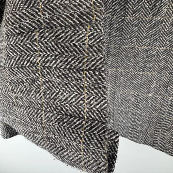 Womens Blazer Size US 8 EU 38 Gray Herringbone H&M Wool‎ Blend Jacket - Image 14