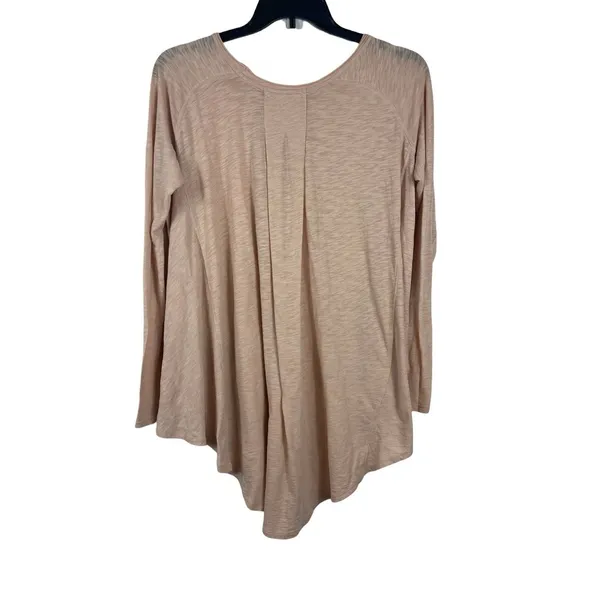 We The Free Free People Oversized Tunic Top Blush Long Sleeve Asymmetrical Hem M - Image 3