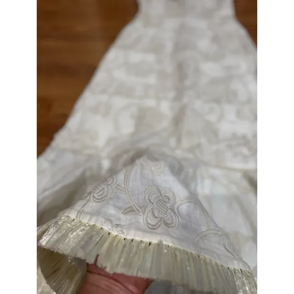 Alexis Zelda Cream Eyelet Embroidered Garden Midi Dress Sleeveless Size S - Image 12
