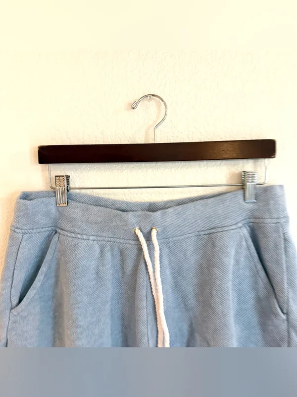 Talbots Womens Shorts Light Blue Lounge Sweat 100% Cotton Size Large - Image 3