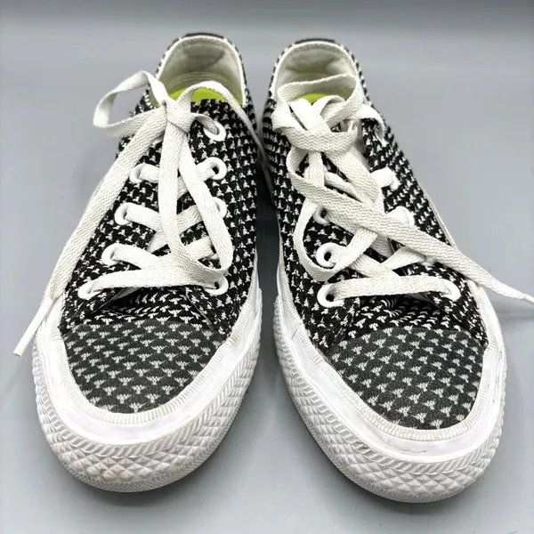Converse with Lunaron Black White Low Top Women's Sneakers‎ 6 - Image 2