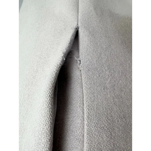 Anthropologie Elevenses Master Car Beige Tan Wool Blend Puff Sleeve Peacoat 4 - Image 4