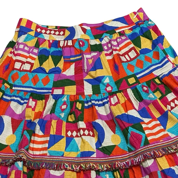 Antonio Melani Bold Multicolor Tiered Maxi Skirt‎ Size 4 Dopamine Resort Cruise - Image 2
