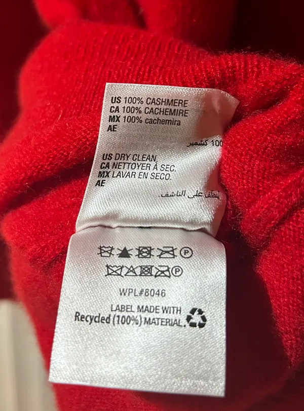 Cashmere Luxury Turtleneck Sweater Red Size XL - Image 5