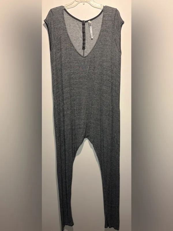Intimately Free People One Piece Romper Slouchy Loungewear Heathered Grey Size M - Image 2