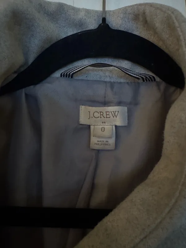 J.Crew Tan Blazer Wool Coat Size 0 - Image 2