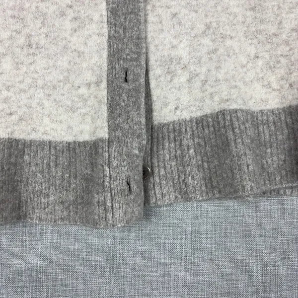 Athleta Cardigan Womens XS Petite Beige Wool Blend Westlake V Neck Button‎ Rib - Image 3