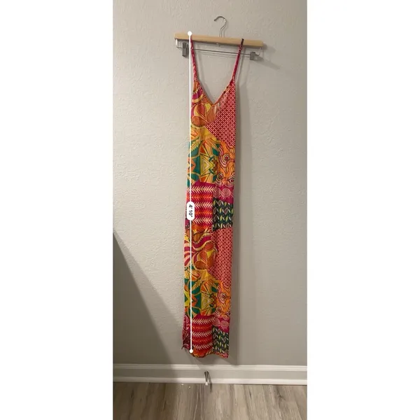 ARIA Vibrant Multicolor‎ Maxi Dress Size L - Image 6