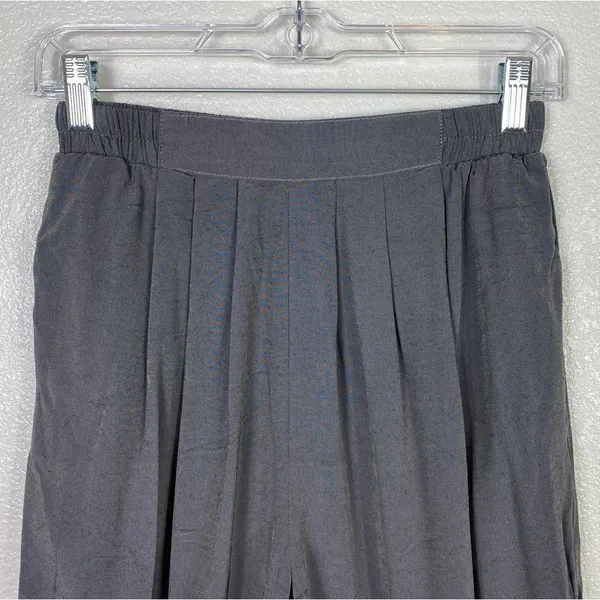 Vintage Grey Silky High Waisted Trouser Pants - Image 3