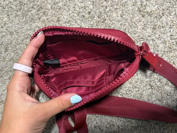 Sephora x Dagne Dover Mara Phone Sling Burgundy Neoprene Crossbody Bag LE - Image 4