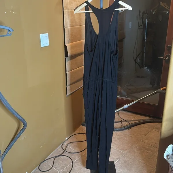 NWOT Aerie Black Track Jumpsuit Size Medium Racerback Lounge Athleisure One Pc - Image 11