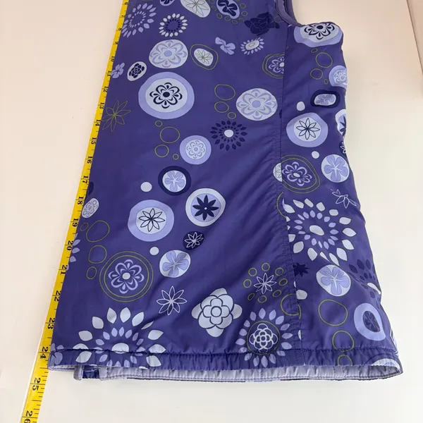 Patagonia‎ VTG Reversible Quilted Vest Womens L Purple Floral Full Zip 28485F4 - Image 9