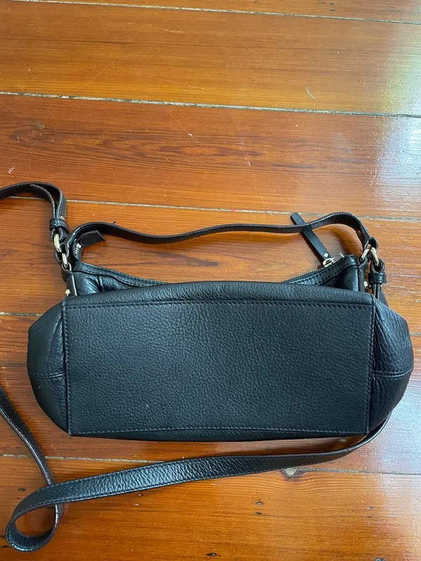 Kate Spade New York Black Pebbled Leather Crossbody Shoulder Bag Classic 🧡🎀 - Image 7