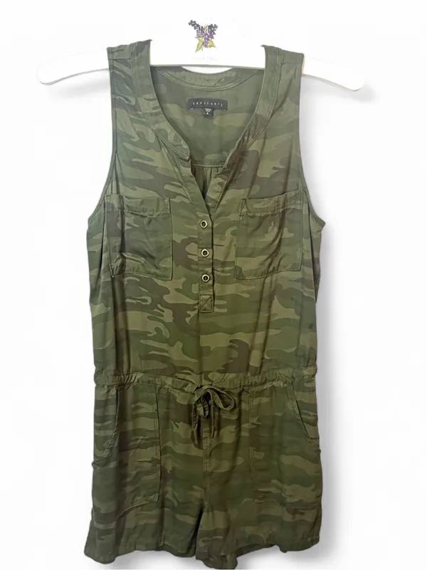 ANTHROPOLOGIE SANCTUARY Women’s Cameo Sleeveless Utility Romper Size Small - Image 3