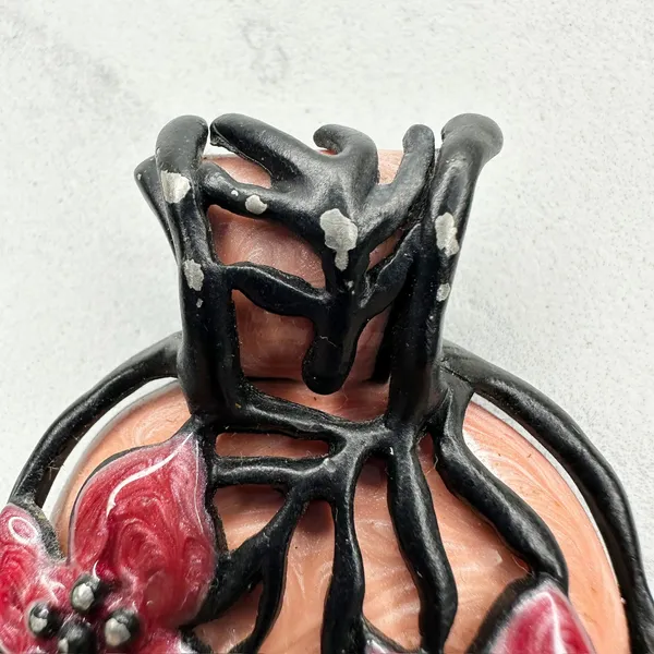 Chico's Vintage Floral Enamel Pendant ✨ - Image 3