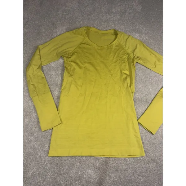 Lululemon Yellow Serpentine swiftly tech 6 long sleeve - Image 3