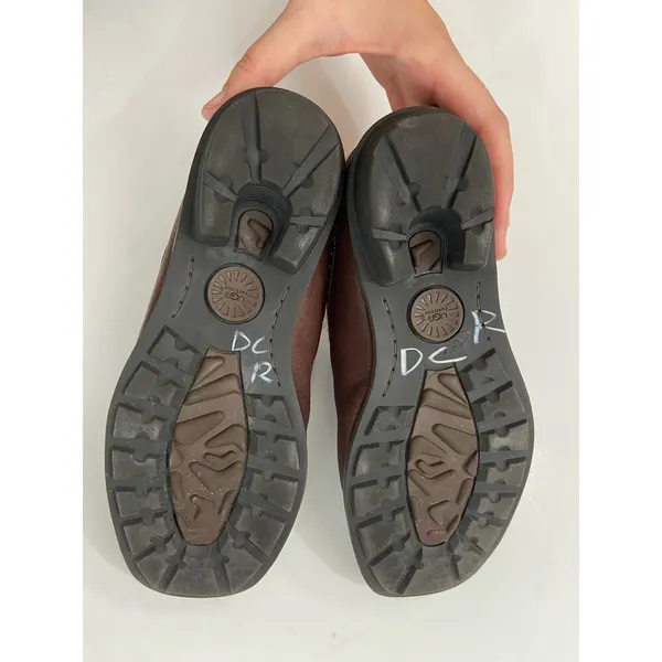 UGG Leather Fur trim mules size 7 - Image 6
